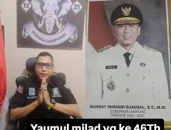 **Ketua NGO KMPL Berikan Ucapan Yaumul Milad ke-46Th untuk Gubernur Lampung**