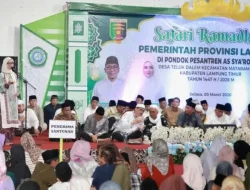 Pemprov Lampung Salurkan Bantuan Serta Adakan Pasar Murah Pada Safari Ramadhan di Ponpes As Sya’roniah