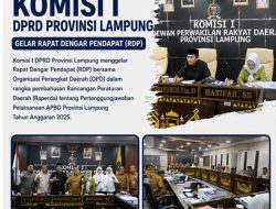 RDP Bahas Pertanggungjawaban APBD 2025 Mitra Kerja Dipimipin Wakil Ketua Komisi I DPRD Lampung