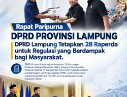 Rapat Pripurna DPRD Provinsi Lampung Sahkan 28 Raperda Berdampak Positif Untuk Masyarakat
